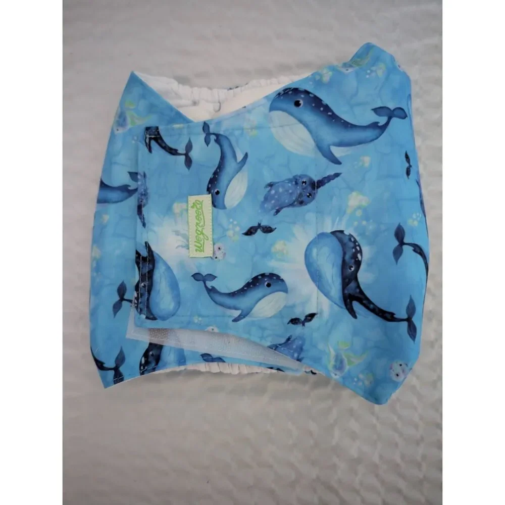 Wegreeco Pack of 4 Reusable Male Dog Belly Band Size M NWOT
